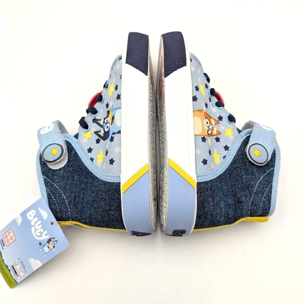 Ground Up Bluey High Top Sneakers Shoes Round Toe Kids' Blue Size US10 EU27